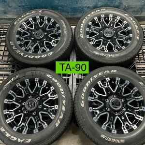 TA-90 激安 ホイール 632 ロクサーニ ROCK KELLY MX 16インチ 6.5J +38 139.7 6H GOODYEAR 215 65R16 4本SET ハイエース キャラバン 現状品