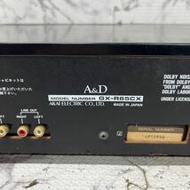 MYM4-28 激安 A&D STEREO CASSETTE DECK GX-R65CX カセットデッキ 通電OK 中古現状品 ※3回再出品で処分_画像7