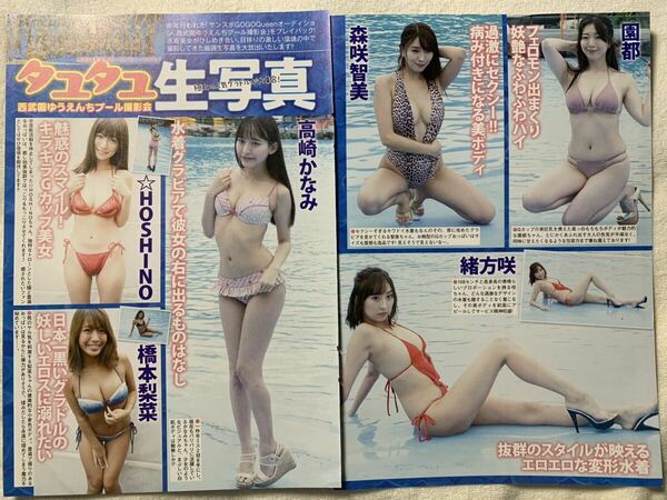 タユタユ生写真　雑誌　切り抜き　4ページ　グラドル　水着