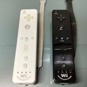 Wii リモコンプラス Wiiモーションプラス内蔵 RVL-036 白 黒 2本セット ジャンク品