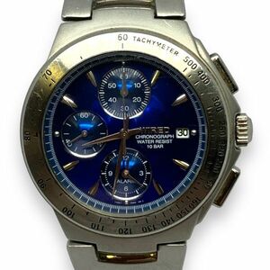 ■稼働品　SEIKO セイコー WIRED ワイアード 7T62-0A50 ブルー 文字盤　クロノグラフ クォーツ 腕時計　新品電池交換済