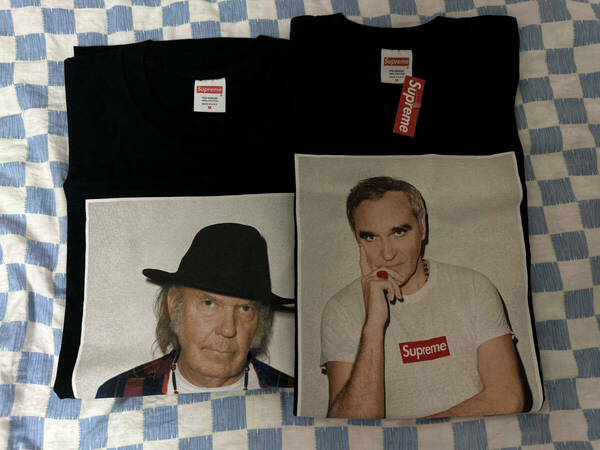 Supreme　モリッシー フォト プリントTee　＆Supreme NEIL YOUNG Tee Tシャツ　ニール　ヤング　Mサイズ2枚セット　黒