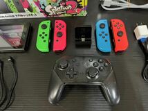 任天堂 Nintendo Switch スプラトゥーン2カラー 本体 セット ニンテンドースイッチ 動作OK ニンテンドー プロコン ジョイコン まとめ売り_画像3