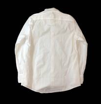 JIL SANDER ジルサンダー ITALY製 ドレスシャツ 長袖シャツ 白 ホワイト ストライプ切り替え コットン メンズ 42 送料250円 (ma)_画像6