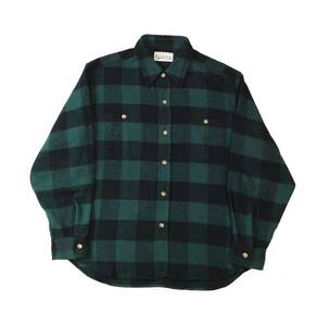 美品 WACKO MARIA ワコマリア ブロックチェック ネルシャツ フランネル オーバーサイズ シャツジャケット ブラック/グリーン コットン L