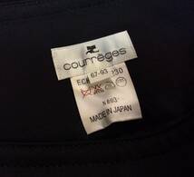 courreges クレージュ 巻きスカート ロゴ総柄 チェック ブラック 黒 ポリエステル レディース 67-93 (ma)_画像6