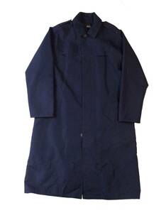 A.P.C. アーペーセー ステンカラーコート ロングコート ジャケット ポリエステル ネイビー フランス製 メンズ L (ma)