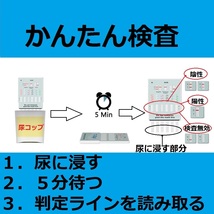 １０個 [違法薬物検査キット５種類対応] 違法薬物尿検査キット 覚醒剤検査　覚せい剤検査　覚せい剤尿検査 覚醒剤尿検査 ドラッグテスト_画像3