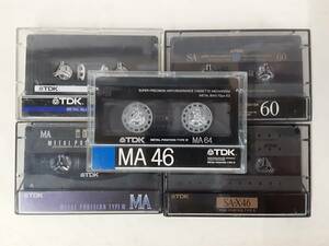 【中古】 TDK MA46 SA60 SA-X46 TYPE4 METAL BIAS メタル ハイポジ カセット 5本セット