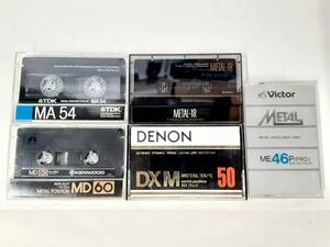 【中古】 DENON KENWOOD Victor TDK SONY METAL カセットテープ 5本セット