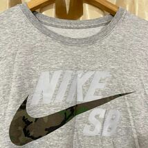 ナイキ NIKE SB 迷彩スウォッシュロゴ 半袖Tシャツ サイズM 霜降りグレー_画像3