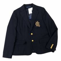 m488-53 未使用品 RALPH LAUREN ラルフローレン テーラード ジャケット 紺ブレ 金ボタン ブレザー 上着 羽織り トップス ネイビー 紺 14_画像1