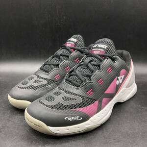 M2458 良品 YONEX ヨネックス TOEASSIST SHAPE テニス スニーカー レディース US7/23.5cm ブラック ピンク