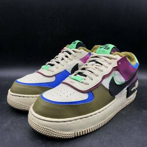 M2468 良品 NIKE ナイキ AIR FORCE 1 SHADOW SE エア フォース 1 シャドウ レディース US10/27.0cm ベージュ マルチカラー CT1985-500