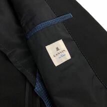 m495-5 LANVIN en blue ランバン オンブルー テーラード ジャケット ブレザー 上着 羽織り 背抜き トップス ネイビー メンズ 50 日本製_画像8