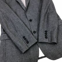 m506-22 BROOKS BROTHERS RED FLEECE ブルックスブラザーズ comero社生地 ウール テーラード ジャケット 上着 羽織 グレー メンズ 紳士 40R_画像4