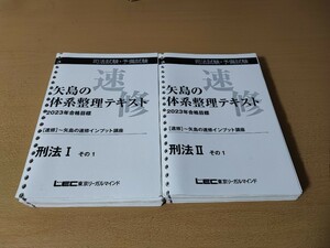 ■LEC / 司法試験 矢島の速修インプット 刑法 テキスト