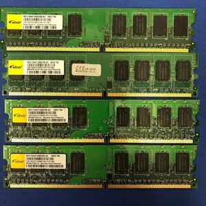 メモリ elixir PC2-6400 1GB x4 計4GB