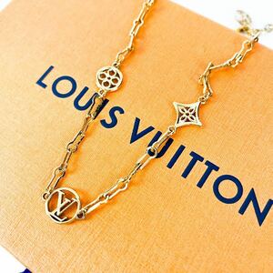 1円〜極美品◆ルイヴィトン LOUIS VUITTON ネックレス コリエ フォーエバー ヤング メタル ゴールドカラー M69622 アクセサリー LVロゴ 