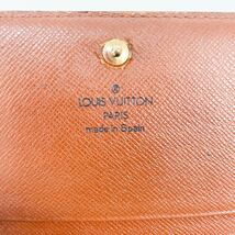 1円〜美品◆ルイヴィトン LOUIS VUITTON ポルト モネ ビエ モノグラム トレゾール L字ファスナー 二つ折り財布 ラウンド M61730 ウォレット_画像8