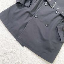 極美品!!希少Lサイズ!!バーバリーブラックレーベル BURBERRY BLACK LABEL トレンチコート ロング丈 ノバチェック ベルト 黒 メンズ 春夏_画像4