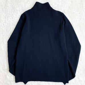 未使用級!XL相当!アルマーニ コレッツォーニ ARMANI COLLEZIONI ジップ ニット ブルゾン ジャケット パイピング 48 メンズ ストレッチ 春夏の画像7