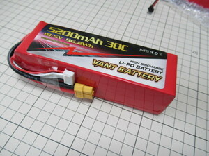 ○ リポバッテリーVANTbattery ５セル １８，５V ５２００ｍAh ３０C LiPoバッテリーLi-Po ラジコン