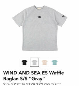 【送料無料】新品未使用品　WIND AND SEA　ES Waffle Raglan S/S　グレー　サイズXL