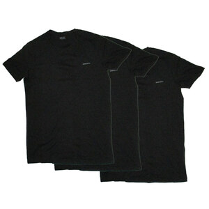 Tシャツ 3枚セット メンズ 丸首 クルーネック ブラック Ｍサイズ DIESEL ディーゼル SPDG/AALW 3PK/8134/送料無料メール便 箱畳む