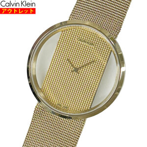Calvin Klein Calvin Klein wristwatch new goods * outlet K9423Y29 clear face quartz lady's Gold metal parallel imported goods 