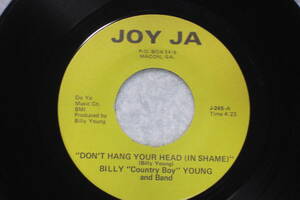 USシングル盤45’ Billy Young : Don't Hang Your Head (In Shame) / I'm Gonna Get It Tonight 　(Joyja J-245) A　