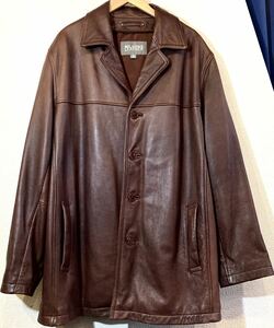 WILSONS LEATHER☆90'sVINTAGE☆レザージャケット☆ハーフコート☆本革☆レザー☆ビッグサイズ☆USA☆ウィリソンズレザー ビンテージ 茶 XL