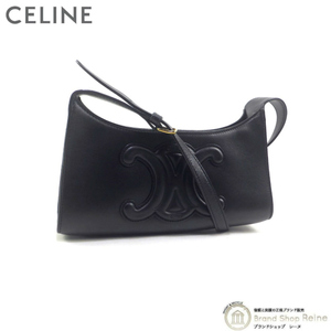 セリーヌ （CELINE） キュイル トリオンフ ショルダーバッグ 19815 ブラック（中古）