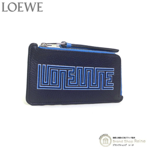 Loewe (LOEWE) Logo монета & карта держатель футляр для карточек ячейка для монет кошелек для мелочи .130.30.K07 midnight ( не использовался товар ) б/у 