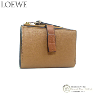 ロエベ （LOEWE） スリム ジップ バイフォールド ウォレット コンパクト 二つ折り 財布 C660P30X02 トフィー×タン（新品）