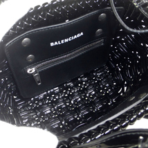 バレンシアガ （BALENCIAGA） ビストロ バスケット かご ハンド ショルダー バッグ 678028 ブラック（中古）_画像6