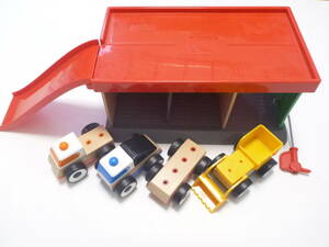 美品 イケア IKEA のりもの おもちゃ ガレージ LILLABO リラブー 車4台