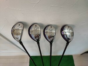 ★ほぼ新品/UT4本セット/JAZZ GOLF ジャズゴルフ　ハーモニー ユーティリティセット/U4-7/フレックスR/カーボン