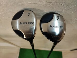 ★美品/2本セット/スポルティング　ALPHA TREC フェアウェイウッドセット/7W/9W/フレックスR/フェアウェイウッド