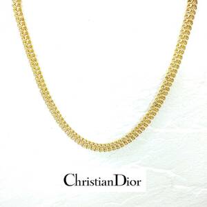 ◎クリスチャンディオール◎Christian Dior ゴールド チョーカー ネックレス 6.8ｍｍ幅 GP 美品 即発送