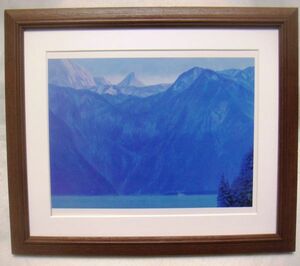 Art hand Auction ◆東山魁夷｢明けゆく山湖｣オフセット複製･木製額入り･即決◆, 絵画, 日本画, 山水, 風月