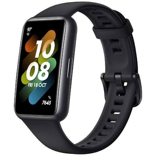 ◆新品未開封 HUAWEI ファーウェイ スマートウォッチ HUAWEI Band7 [ブラック/睡眠・心拍数・血中酸素・ストレス等/ワークアウト等] 保証付