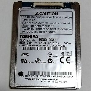 TOSHIBA MK8010GAH 80GB 4200rpm 8mm ZIF Apple iPod HDD 美品中古