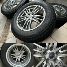 【美品】225/65R17 レクサス NX アルファード ヴェルファイア RAV4 ハリアー エクストレイル7+45 5H-PCD114.3 スタッドレス 4本セット_画像2