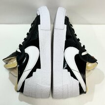 27cm NIKE BLAZER LOW / SACAI DM6443-001 ナイキ ブレーザー ロー サカイ ブラック/ホワイト-ホワイト メンズ スニーカー FI H101266_画像3