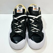 27cm NIKE BLAZER LOW / SACAI DM6443-001 ナイキ ブレーザー ロー サカイ ブラック/ホワイト-ホワイト メンズ スニーカー FI H101266_画像2