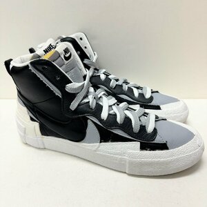 28cm NIKE BLAZER MID/SACAI BV0072-002 ナイキ ブレーザー ミッド サカイ ブラックホワイト メンズ スニーカー EW 104399