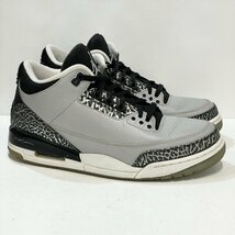 29cm AIR JORDAN 3 AJ3 RETRO 136064-004 エア ジョーダン 3 レトロ ウルフグレー メンズ スニーカー AT H102230_画像1