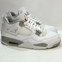 27cm AIR JORDAN 4 RETRO CT8527-100 エア ジョーダン 4 レトロ ホワイト オレオ メンズ スニーカー KR 105778_画像1