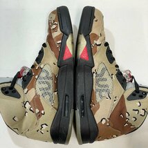 28cm AIR JORDAN 5 RETRO SUPREME 824371-201 エア ジョーダン 5 レトロ シュプリーム デザートカモ メンズ スニーカー XX H104543_画像4